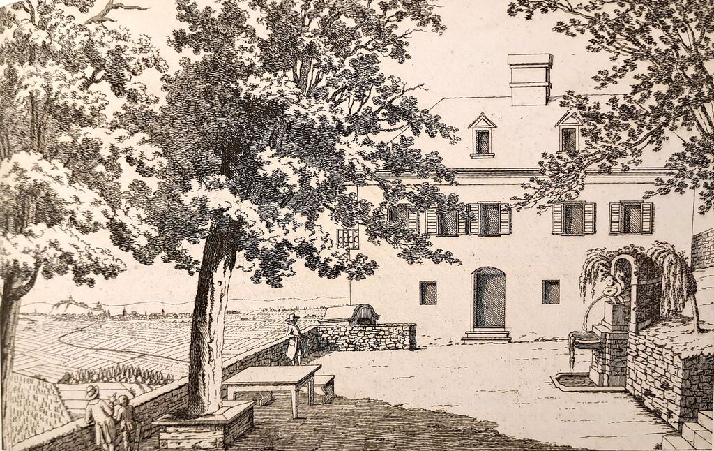 Datei:Einödhof, Garten um 1830.jpg